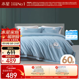 水星家纺四件套床上60支长绒棉纯棉100%全棉丝滑被套床笠双人轻奢高级1.8m床天鹅家居馆