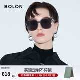 BOLON暴龙眼镜太阳镜防晒墨镜偏光镜男女款韩版经典方框遮阳镜 BL3027 大码BL3037C12-灰色