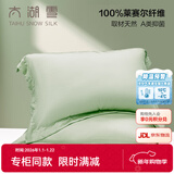 太湖雪枕套一对装A类100%兰精天丝面料莱赛尔抗菌床单隔脏被单 春竹绿枕套*2【48x74cm】 A类抗菌100%天丝面料 48cm*74cm
