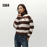 森马（Semir）【卫衣福袋】卫衣女秋冬季中长款立领抓绒刺绣撞色连帽舒适学院风 【B款】咖灰色调00352 M 160/84A