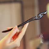 追师黑檀木发簪女古风日常盘发木质簪子高级感新中式生日礼物送女友