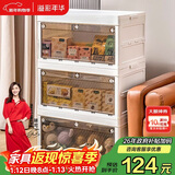 溢彩年华置物架落地储物架浴室收纳架阳台架子夹缝储物柜零食架书架2456-3