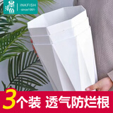 墨斗鱼花盆家用大号塑料树脂阳台种菜种花多肉专用盆 3号*3个装