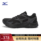美津浓（MIZUNO）RACER S 软底轻便运动跑步鞋男女同款缓震透气休闲慢跑鞋 01/黑色 38.5 (245mm)