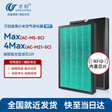 万创 适用米家小米空气净化器滤芯Max/4 Max滤芯除雾霾除醛异味复合型过滤网2片装