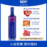 深蓝SKYY 伏特加VODKA进口原瓶进口洋酒调酒  750ML  草莓味 送礼