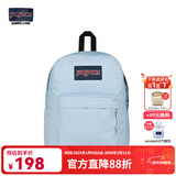 JANSPORT杰斯伯书包轻便双肩包男女旅行包简约背包电脑包学生校园 85VI7G7 雾霾蓝-侧边袋/20L
