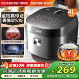苏泊尔（SUPOR）电饭煲家用4-6个人电饭锅4L大容量蓝钻球釜内胆特色炖卤多功能智能电饭煲SF40FC2081