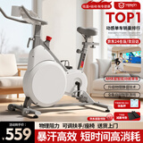 英尔健家用动感单车智能磁控静音运动减肥健身器材室内脚踏车健身单车 [标准款]物理阻力/竞赛游戏/踏频监测/13斤全包飞轮组