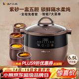 小熊（Bear）电炖锅 电炖盅 隔水炖锅 煲汤锅炖汤锅 电砂锅 紫砂锅 煮粥锅5-6个人大容量可预约定时B45Z1 6.5L