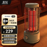 星钻（Xingzuan）鸟笼取暖器家用电暖器电暖气节能速热小太阳复古远红外碳素管桌面烤火炉多档调节宠物取暖不干燥 【绿色基础款】钣金网罩/双碳素管发热/15㎡适用