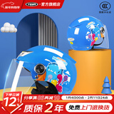 野马（YEMA）儿童头盔3C认证电动摩托车3-7-12岁男女孩国标夏季电瓶车安全帽 蓝色小怪兽【透明镜】 均码（3岁-12岁）