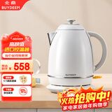 北鼎（Buydeem）电热水壶便携式家用便携式烧水壶全自动一体炫彩304不锈钢调温高颜值热水壶热电水壶 K640C雪地白