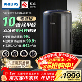 飞利浦（PHILIPS）空气净化器除甲醛神器新房急入住专业家用宠物净化机除烟味病毒过敏原螨尘AC4228