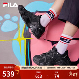 FILA 斐乐猫爪鞋4代女鞋老爹鞋情侣运动鞋复古时尚休闲鞋网面透气 【女款】黑-BK 39