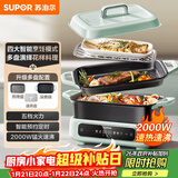 苏泊尔（SUPOR）电火锅 电煮锅电蒸锅 多功能烤鱼烤肉电热锅 火锅专用锅 分体家用电炖锅 多用途料理锅H3423FC862