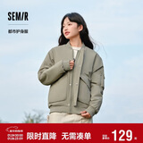 森马棉服男防水防油防污防风冬装厚飞行员棒球领夹克109724112101