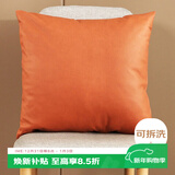 艾薇沙发抱枕靠垫靠背垫床头靠枕抱枕套含抱枕芯45*45科技布橙色