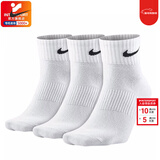 耐克（NIKE）男袜女袜 25新款训练透气短中长袜快干休闲跑步健身运动nike袜子 热推/简约经典白色/三双装/中袜 L/26-28厘米/42-46码