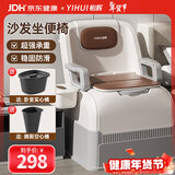 怡辉（YIHUI）坐便器老年人移动马桶移动式坐便椅凳孕妇卧室用便携式蹲便改坐便