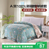 艾薇 A类被套单件纯棉被套单人加大全棉被罩单件 180*200cm 清馨花园