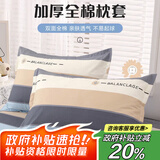 艾薇 A类全棉枕头套学生单人枕芯套纯棉枕套一个 罗马时代 48*74cm