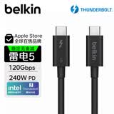 贝尔金（BELKIN）雷电5拓展投屏USB全功能数据线1米笔记本电脑扩展4K@540Hz Type-C线240W快充120Gbps