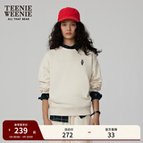 Teenie Weenie小熊秋季简约圆领套头卫衣学院风短款上衣休闲时尚女 乳白色 L (170)