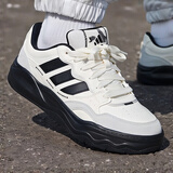阿迪达斯（adidas）板鞋男鞋 2026秋季新款运动鞋低帮透气休闲鞋耐磨轻便小白鞋 经典黑白/时尚透气 42 （内长260mm）