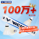 威克多（VICTOR）胜利羽毛球 耐打稳定练习比赛用球 云雀4号LARK4   12只装