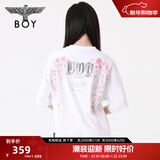 BOY LONDON【繁花】潮牌情侣款短袖樱花翅膀花卉印花T恤N01712 白色 XS