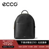 爱步（ECCO） 双肩包中号 轻奢牛皮大容量背包9107799 HL 黑色910779990000