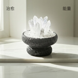 善风善水天然白水晶簇原石摆件手链消磁家居公司开业元旦新年礼物乔迁送礼