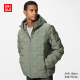 优衣库莫雷加德同款男装女装PUFFTECH空气棉服连帽外套夹克478268 478268/53草绿色 XL