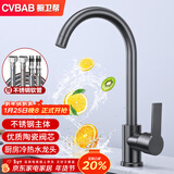 橱卫帮（CVBAB）厨房水龙头冷热水龙头枪灰色水槽水龙头双温洗菜盆水龙头CV1905H