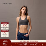 Calvin Klein内衣【明星同款摩登引力带】女士ck轻运动无钢圈工字美背背心文胸 W7J-中花灰 L 推荐75D-85C