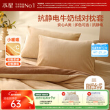 水星家纺枕套牛奶绒抗静电秋冬加厚A类加绒枕芯保护套一对装48x74cm