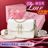 BLACKKISS包包女包斜挎包轻奢小方包休闲包生日情人节礼物送女朋友老婆女友 礼盒精装款（白色）（仪式感强）