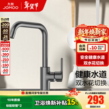 九牧（JOMOO）厨房水龙头洗菜盆水龙头台盆自来水龙头洗碗盆厨卫水槽冷热水龙头 C款-33186【双水花无铅过水-枪灰】