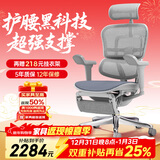Ergonor保友金豪b雄鹰 人体工学椅 电脑椅 电竞椅办公椅子可躺老板椅 【金豪b雄鹰】银白(云感科技座垫)+躺舒宝