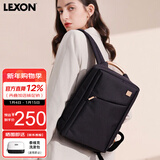 乐上（LEXON）时尚轻便双肩背包13.3英寸书包商务笔记本电脑包女士旅行包梦幻黑
