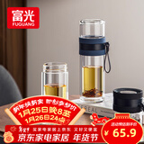富光双层玻璃杯 泡茶杯茶水分离杯子 高硼硅玻璃水杯商务男女士290ML