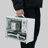 小喆优品小喆C2P/C2/C2M全铝合金MATX/ITX主板ATX电源240水冷侧透迷你电脑主机台式小机箱 京特尔A600白 (钢铁材质）