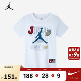 JordanNIKE耐克童装男女童短袖T恤JORDAN夏季儿童上衣 纯白色 140(S) 