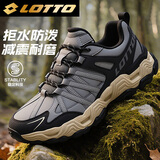 乐途登山鞋男女鞋秋季皮面户外运动鞋防滑耐磨越野徒步鞋子男深灰42