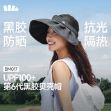 蕉下（beneunder）遮阳帽子防晒帽女防紫外线太阳帽贝壳空顶帽便携灰