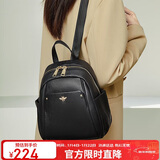 老人头头层牛皮女士双肩包大容量背包书包运动旅行女包大包女生元旦礼物