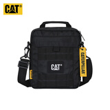 卡特（CAT）单肩包斜挎包11英寸iPad记者包户外战术MOLLE扩展副包 84036 黑