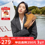 骆驼（CAMEL）大黄靴女都市户外四季可穿系带工装靴马丁靴 L23W307016 黄棕 40