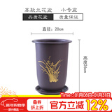 德沃多花盆树脂国风养花兰花花盆蝴蝶兰兰花专用盆紫砂色小号